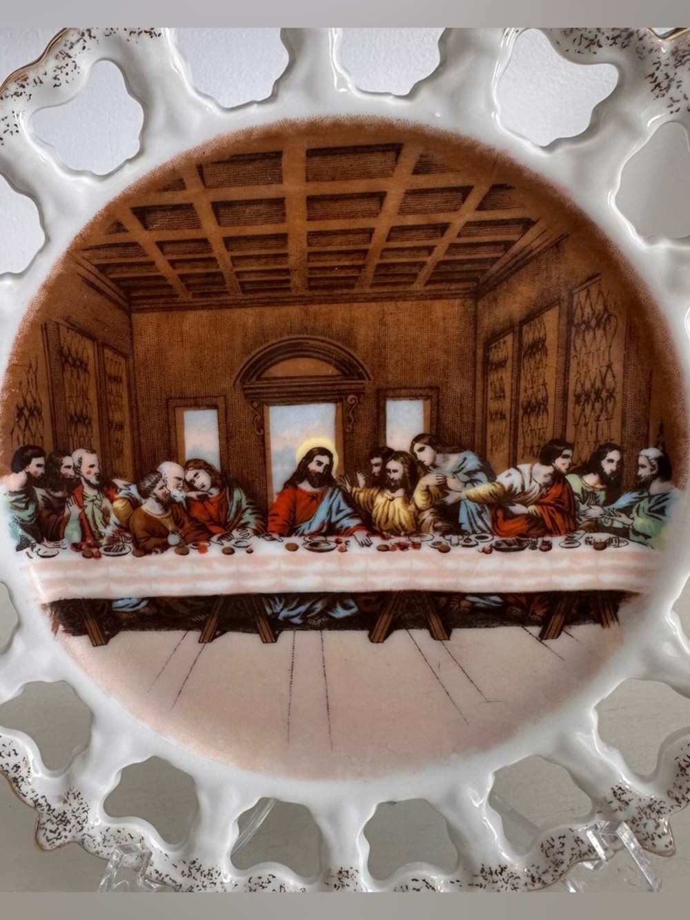“The last Supper” Vintage Porcelain  Plate